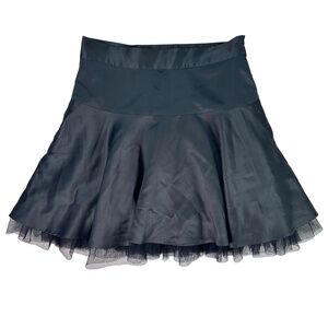 FOREVER 21 Black Dark Fairy Tulle Hem High Waist ALine Ballet Skirt Sz S Petite